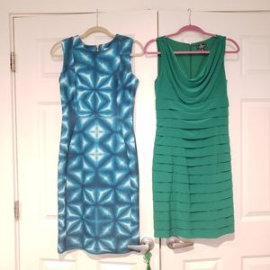 Calvin Klein and American Rag green and blue dresses size 6